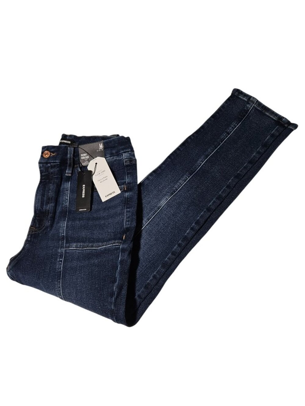 Express Skinny High Rise Flex Jeans Womens Size Medium Dark Wash Denim Pants